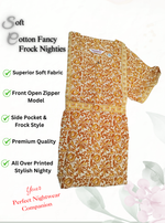 Cotton FROCK Model Casual Wear Nighties | Stylish Pleated Frock Style | Multipurpose Nighties | Pregnancy Wear | Pleated Model | Stylish Nighties for Stylish Women (PWC)