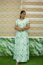 Stylish Arrivals Rayon Gathering Frock Model Night Gown's | Front Adjustable Gathering Style Rope Rope | Double Layer Sleeve | Trending Collection's for Stylish Women's (GFK)