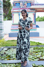 Stylish Arrivals Rayon Gathering Frock Model Night Gown's | Front Adjustable Gathering Style Rope Rope | Double Layer Sleeve | Trending Collection's for Stylish Women's (GFK)