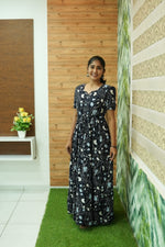 Stylish Arrivals Rayon Gathering Frock Model Night Gown's | Front Adjustable Gathering Style Rope Rope | Puff Sleeve | Trending Collection's for Stylish Women's (GFK)