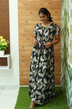 Stylish Arrivals Rayon Gathering Frock Model Night Gown's | Front Adjustable Gathering Style Rope Rope | Double Layer Sleeve | Trending Collection's for Stylish Women's (GFK)