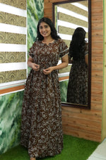 Stylish Arrivals Rayon Gathering Frock Model Night Gown's | Front Adjustable Gathering Style Rope Rope | Double Layer Sleeve | Trending Collection's for Stylish Women's (GFK)