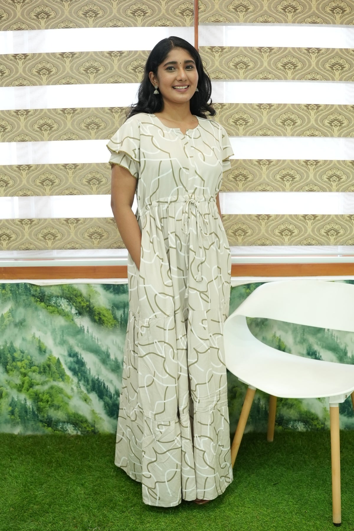 Stylish Arrivals Rayon Gathering Frock Model Night Gown's | Front Adjustable Gathering Style Rope Rope | Double Layer Sleeve | Trending Collection's for Stylish Women's (GFK)