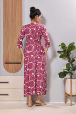 Mangai Mint Green Feeding & Maternity Wear Long Frock Dress