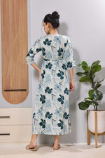 Mangai Blush Pink Floral Feeding Dress | Maternity Long Frock