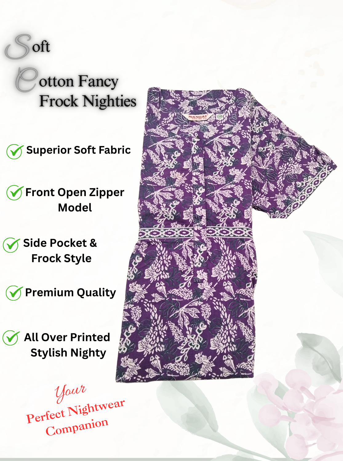 Cotton FROCK Model Casual Wear Nighties | Stylish Pleated Frock Style | Multipurpose Nighties | Pregnancy Wear | Pleated Model | Stylish Nighties for Stylish Women (PWC)
