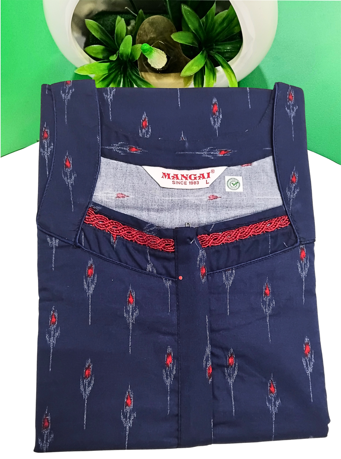 MANGAI New Regular Fit Cotton Printed Nighties - All Over Printed Stylish Nightwear for Stylish Women | Side Cut Pocket | Beautiful Nighties for Stylish Women's | Colourful Printed Cotton Nighties (HCC)