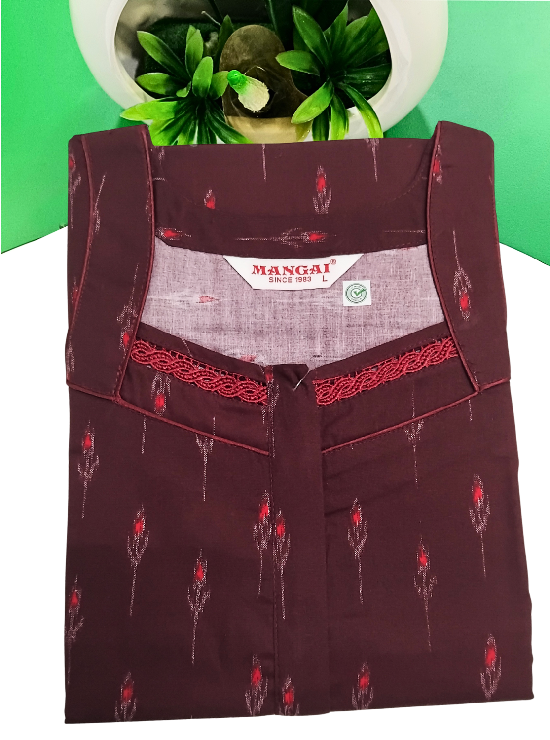 MANGAI New Regular Fit Cotton Printed Nighties - All Over Printed Stylish Nightwear for Stylish Women | Side Cut Pocket | Beautiful Nighties for Stylish Women's | Colourful Printed Cotton Nighties (HCC)