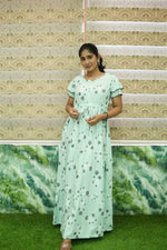 Stylish Arrivals Rayon Gathering Frock Model Night Gown's | Front Adjustable Gathering Style Rope Rope | Double Layer Sleeve | Trending Collection's for Stylish Women's (GFK)