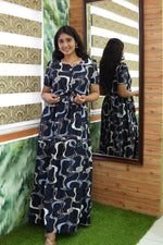 Stylish Arrivals Rayon Gathering Frock Model Night Gown's | Front Adjustable Gathering Style Rope Rope | Puff Sleeve | Trending Collection's for Stylish Women's (GFK)