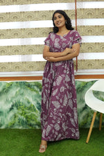 Stylish Arrivals Rayon Gathering Frock Model Night Gown's | Front Adjustable Gathering Style Rope Rope | Double Layer Sleeve | Trending Collection's for Stylish Women's (FKG)