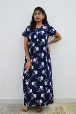 MANGAI Premium RAYON Printed Nighties- All Over Printed Stylish Nightwear for Stylish Women | Updated Design's (LDM)