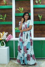 Stylish Arrivals Rayon Gathering Frock Model Night Gown's | Front Adjustable Gathering Style Rope Rope | Puff Sleeve | Trending Collection's for Stylish Women's (GFK)