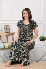 MANGAI Premium RAYON Smocking Nighty | Beautiful Pleated Design | Side Pocket | Stylish Nighty for Trendy Women's | Your Perfect Nightwear Collection's (RYS)