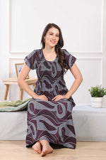 MANGAI Premium RAYON Smocking Nighty | Beautiful Pleated Design | Side Pocket | Stylish Nighty for Trendy Women's | Your Perfect Nightwear Collection's (RYS)