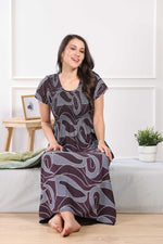 MANGAI Premium RAYON Smocking Nighty | Beautiful Pleated Design | Side Pocket | Stylish Nighty for Trendy Women's | Your Perfect Nightwear Collection's (RYS)