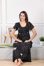 MANGAI Premium RAYON Smocking Nighty | Beautiful Pleated Design | Side Pocket | Stylish Nighty for Trendy Women's | Your Perfect Nightwear Collection's (RYS)