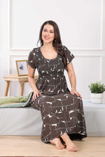 MANGAI Premium RAYON Smocking Nighty | Beautiful Pleated Design | Side Pocket | Stylish Nighty for Trendy Women's | Your Perfect Nightwear Collection's (RYS)