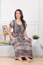 MANGAI Premium RAYON Smocking Nighty | Beautiful Pleated Design | Side Pocket | Stylish Nighty for Trendy Women's | Your Perfect Nightwear Collection's (RYS)