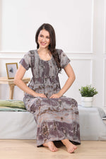 MANGAI Premium RAYON Smocking Nighty | Beautiful Pleated Design | Side Pocket | Stylish Nighty for Trendy Women's | Your Perfect Nightwear Collection's (RYS)