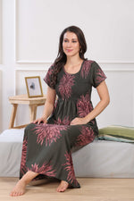 MANGAI Premium RAYON Smocking Nighty | Beautiful Pleated Design | Side Pocket | Stylish Nighty for Trendy Women's | Your Perfect Nightwear Collection's (RYS)