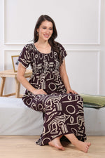 MANGAI Premium RAYON Smocking Nighty | Beautiful Pleated Design | Side Pocket | Stylish Nighty for Trendy Women's | Your Perfect Nightwear Collection's (RYS)