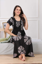 MANGAI Premium RAYON Smocking Nighty | Beautiful Pleated Design | Side Pocket | Stylish Nighty for Trendy Women's | Your Perfect Nightwear Collection's (RYS)