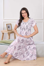 MANGAI Premium RAYON Smocking Nighty | Beautiful Pleated Design | Side Pocket | Stylish Nighty for Trendy Women's | Your Perfect Nightwear Collection's (RYS)