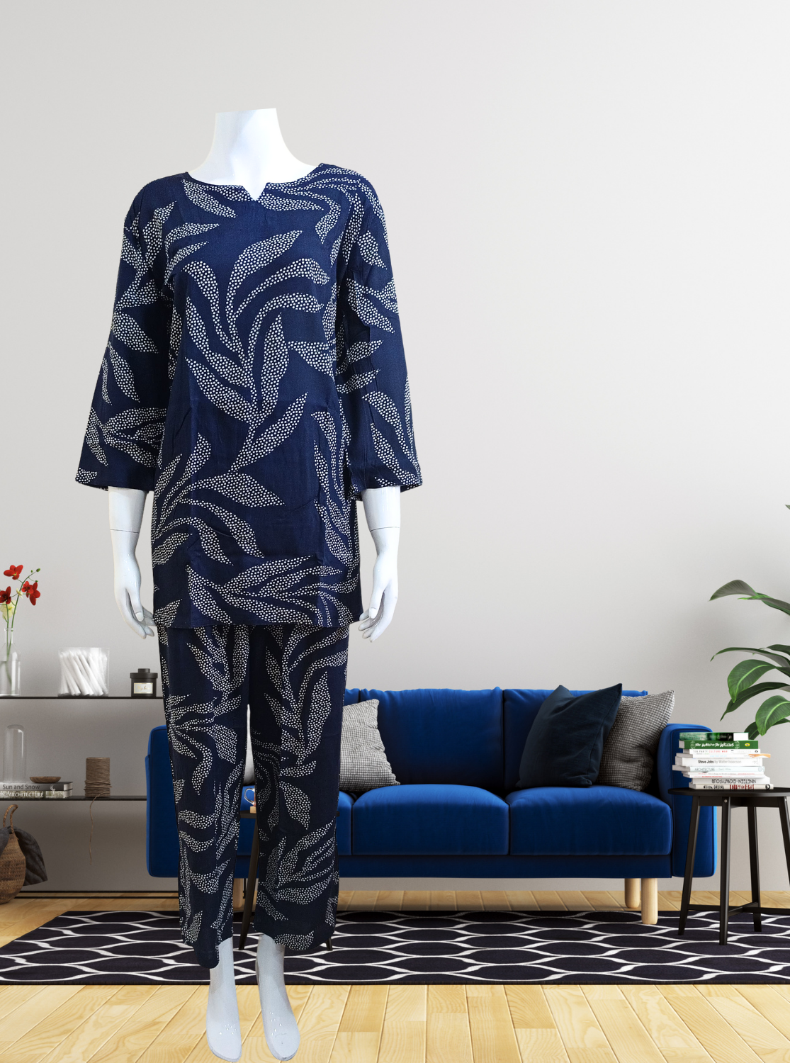 MANGAI Premium Rayon Cord Set Round neck Night Suits for Teenage and Modern Women's A Perfect Nightwear (RCOS)