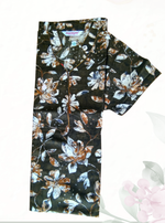 MANGAI Regular Cotton Printed Nighty for Women | Collar Neck Full Length Nighty with Front Zipper & Side Pocket | Half Sleeve Comfort Fit House Wear (ATR)