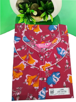 MANGAI Daily Wear Casual Comfort Fit Cotton Printed Nighties | Front Open Zipper Model | Fancy Round Neck with Side Pocket Cotton Nighties (DRN)