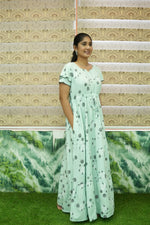 Stylish Arrivals Rayon Gathering Frock Model Night Gown's | Front Adjustable Gathering Style Rope Rope | Double Layer Sleeve | Trending Collection's for Stylish Women's (GFK)