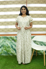 Stylish Arrivals Rayon Gathering Frock Model Night Gown's | Front Adjustable Gathering Style Rope Rope | Double Layer Sleeve | Trending Collection's for Stylish Women's (GFK)