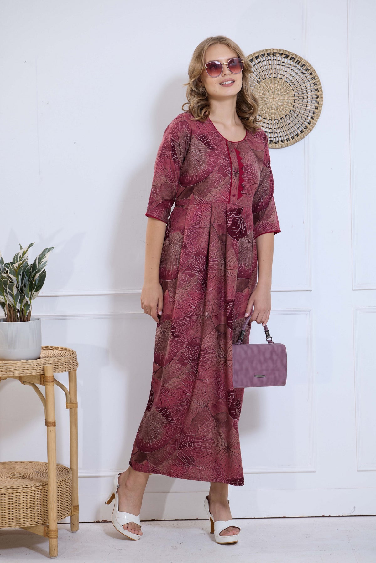 Alpine KURTI Style | Beautiful Stylish KURTI Model | Long 3/4 Sleeve & Side Pocket | Fresh Collection's for Stylish Women's (AK-3/4)