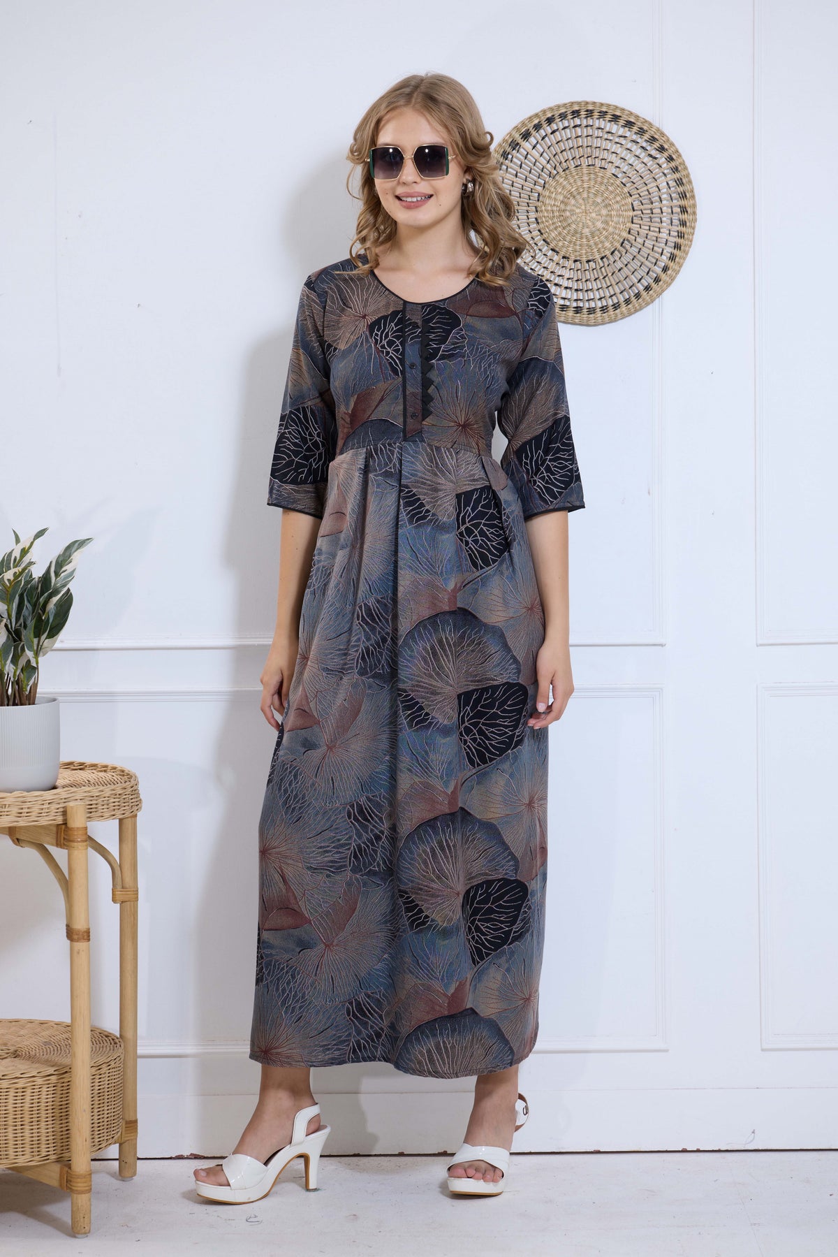 Alpine KURTI Style | Beautiful Stylish KURTI Model | Long 3/4 Sleeve & Side Pocket | Fresh Collection's for Stylish Women's (AK-3/4)