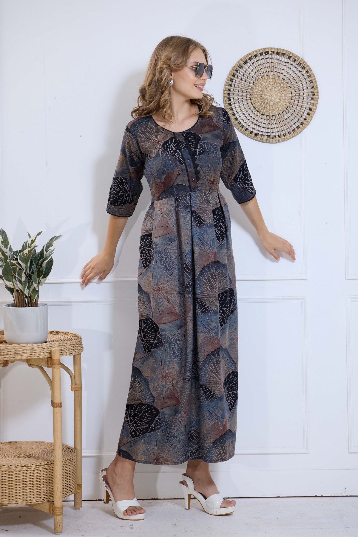 Alpine KURTI Style | Beautiful Stylish KURTI Model | Long 3/4 Sleeve & Side Pocket | Fresh Collection's for Stylish Women's (AK-3/4)