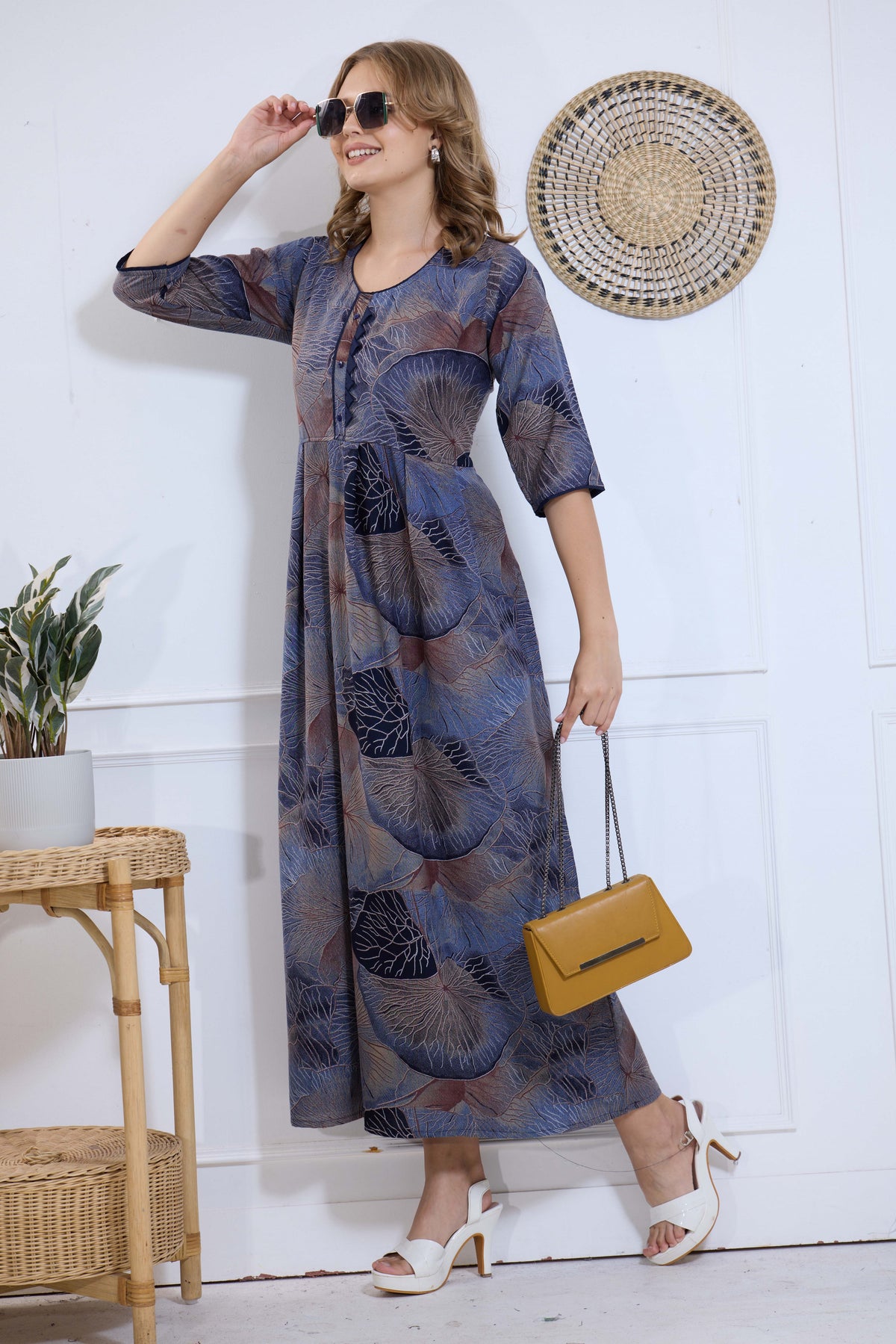 Alpine KURTI Style | Beautiful Stylish KURTI Model | Long 3/4 Sleeve & Side Pocket | Fresh Collection's for Stylish Women's (AK-3/4)