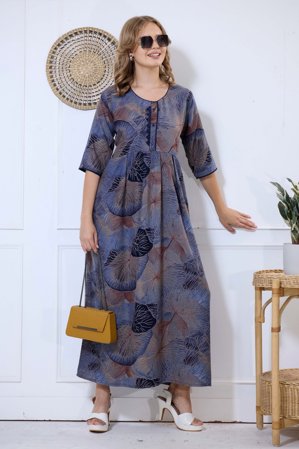 Alpine KURTI Style | Beautiful Stylish KURTI Model | Long 3/4 Sleeve & Side Pocket | Fresh Collection's for Stylish Women's (AK-3/4)