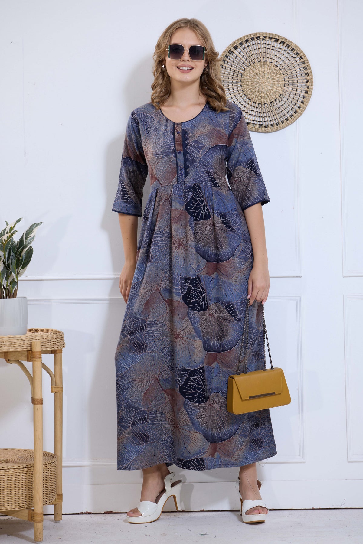 Alpine KURTI Style | Beautiful Stylish KURTI Model | Long 3/4 Sleeve & Side Pocket | Fresh Collection's for Stylish Women's (AK-3/4)