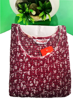 Crush Smocking Nighties for Stylish Women | Soft wrinkled texture Smocking Model | Rounded neck with Side Pocket | Daily wear Nighties for trendy women (PPL)