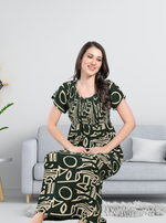 MANGAI Premium RAYON Smocking Nighty | Beautiful Pleated Design | Side Pocket | Stylish Nighty for Trendy Women's | Your Perfect Nightwear Collection's (RYS)