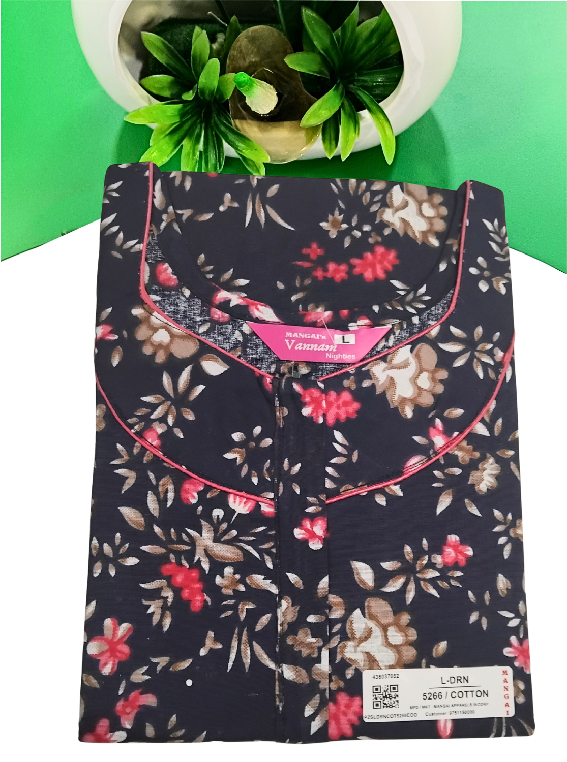 MANGAI Daily Wear Casual Comfort Fit Cotton Printed Nighties | Summer Arrival's for Trendy Women's (DRN)