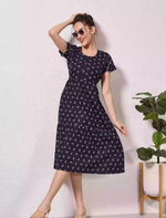 Alpine Petal Sleeve Maxi Round Neck with Back Tie - Mangai Nighties
