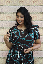 Stylish Arrivals Rayon Gathering Frock Model Night Gown's | Front Adjustable Gathering Style Rope Rope | Puff Sleeve | Trending Collection's for Stylish Women's (GFK)