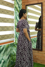 Stylish Arrivals Rayon Gathering Frock Model Night Gown's | Front Adjustable Gathering Style Rope Rope | Puff Sleeve | Trending Collection's for Stylish Women's (GFK)