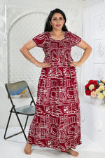 MANGAI Premium RAYON Smocking Nighty | Beautiful Pleated Design | Side Pocket | Stylish Nighty for Trendy Women's | Your Perfect Nightwear Collection's (RYS)