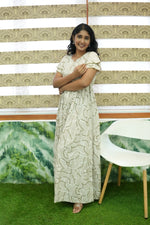 Stylish Arrivals Rayon Gathering Frock Model Night Gown's | Front Adjustable Gathering Style Rope Rope | Double Layer Sleeve | Trending Collection's for Stylish Women's (GFK)