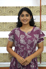 Stylish Arrivals Rayon Gathering Frock Model Night Gown's | Front Adjustable Gathering Style Rope Rope | Double Layer Sleeve | Trending Collection's for Stylish Women's (FKG)