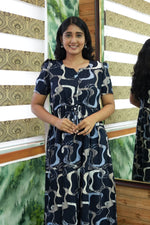 Stylish Arrivals Rayon Gathering Frock Model Night Gown's | Front Adjustable Gathering Style Rope Rope | Puff Sleeve | Trending Collection's for Stylish Women's (GFK)