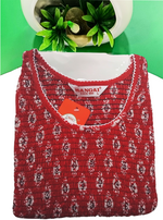 Crush Smocking Nighties for Stylish Women | Soft wrinkled texture Smocking Model | Rounded neck with Side Pocket | Daily wear Nighties for trendy women (PPL)